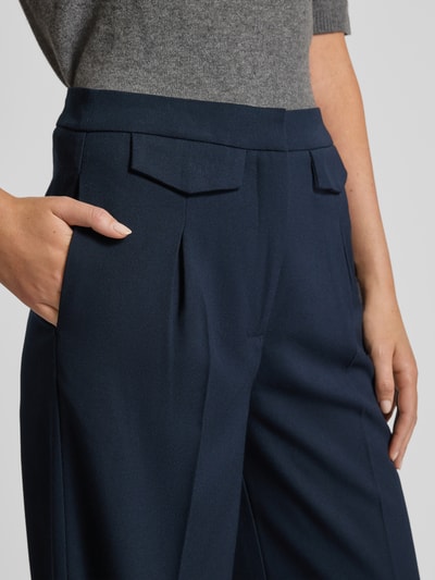 Copenhagen Muse Baggy fit stoffen broek met persplooien, model 'TAILOR' Marineblauw - 3