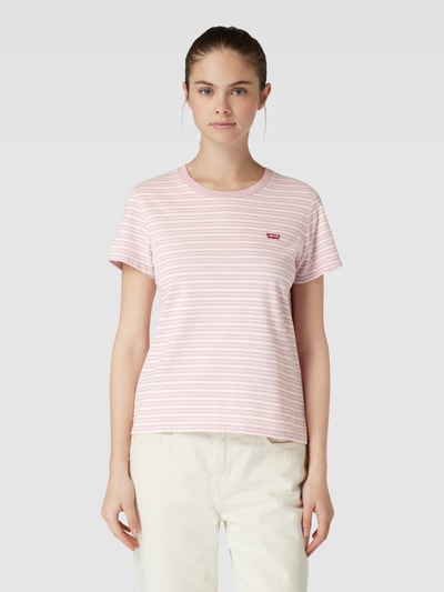 Levi's® T-shirt met streepmotief Oudroze - 4