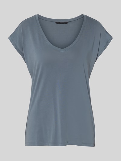 Vero Moda Loose fit T-shirt van modalmix, model 'FILLI' Oceaanblauw - 2