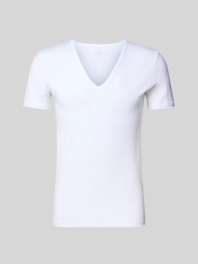 Mey Slim Fit T-shirt met V-hals Serie 'DRY COTTON FUNCTIONAL' Model 'DAS DRUNTERHEMD' Wit - 2
