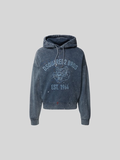 Dsquared2 Oversized Hoodie mit Label-Print Bleu 1