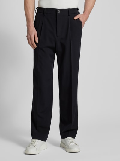 JAKE*S STUDIO MEN Regular Fit Bundfaltenhose mit Bügelfalten  Black 4