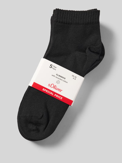 s.Oliver RED LABEL Socken aus Baumwoll-Mix im 5er-Pack Black 3