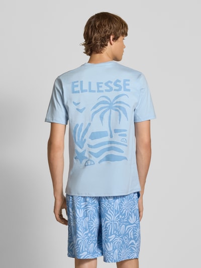 Ellesse T-shirt met motief- en labelprint, model 'TROPICOSA' Lichtblauw - 5