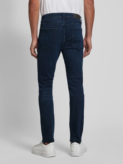 SELECTED HOMME Slim Fit Jeans im 5-Pocket-Design Modell 'LEON' Dunkelblau 5