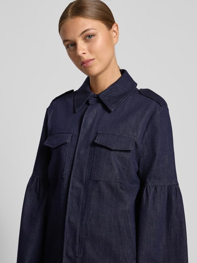 Neo Noir Jack met borstzakken, model 'Jaynor Denim' Donkerblauw - 3