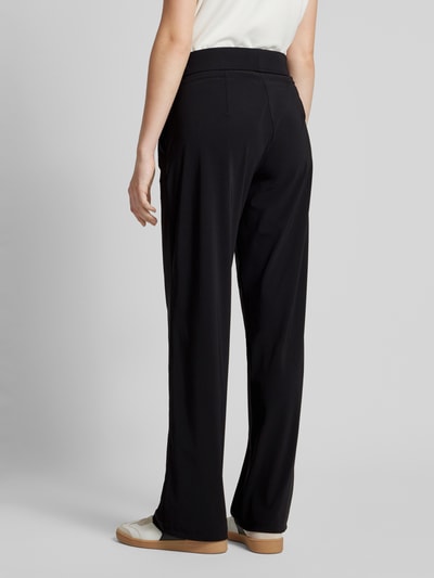 Raffaello Rossi Straight leg stoffen broek met tunnelkoord, model 'CANDICE' Zwart - 5