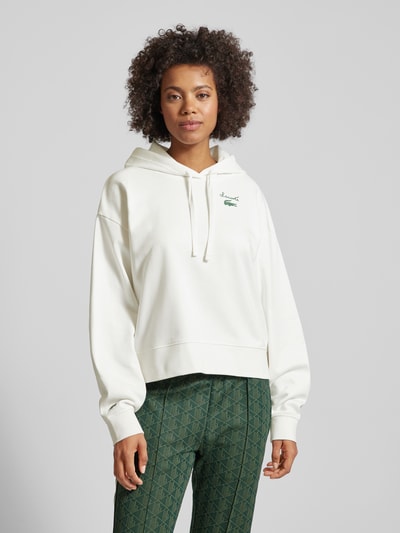 Lacoste Sport Bluza z kapturem i naszywką z logo Złamany biały 4