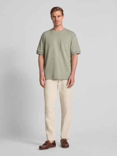 Lindbergh Oversized Sweatshirt mit Brusttasche Khaki 1