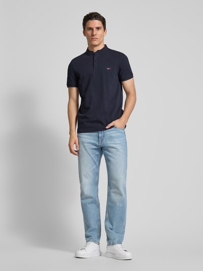 HECHTER PARIS Poloshirt mit kurzer Knopfleiste Marine 1