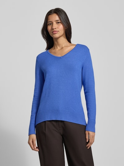 Christian Berg Woman Strickpullover aus Viskose-Mix mit V-Ausschnitt Royal Melange 4