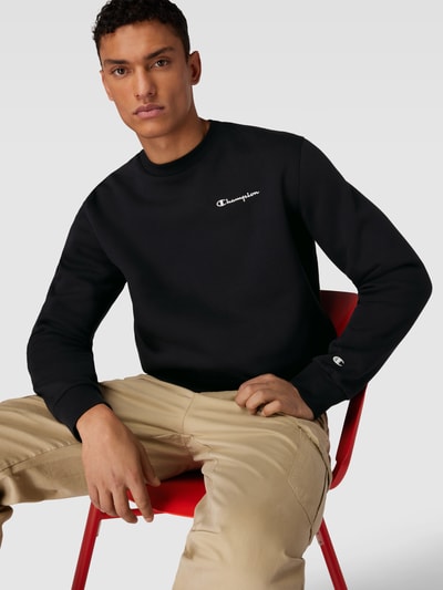 CHAMPION Sweatshirt in unifarbenem Design Modell 'Rochester' Black 3