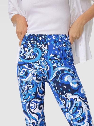 SEDUCTIVE Slim Fit Caprihose mit Allover-Print Marine 3