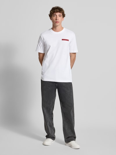 adidas Originals T-Shirt mit Label-Print Weiss 1