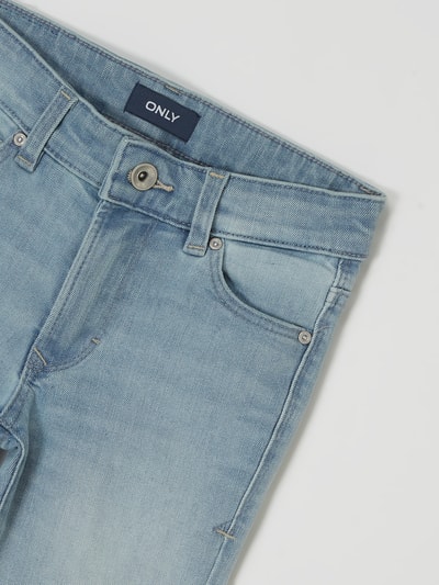 Only Korte slim fit jeans met stretch, model 'Matt' Lichtblauw - 2