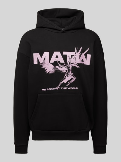 Review X MATW Hoodie mit Label-Print Black 2