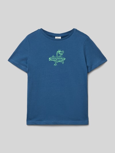 s.Oliver RED LABEL Regular Fit T-Shirt aus reiner Baumwolle  Rauchblau 1