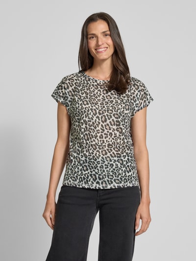 Christian Berg Woman T-shirt met geribde ronde hals Zwart - 4