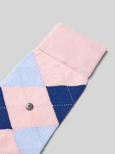 Burlington Socken mit Label-Applikation Modell 'MANCHESTER' Rose 2