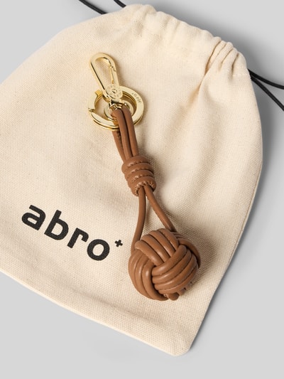 Abro Sleutelhanger met reliëflogo Cognac - 3