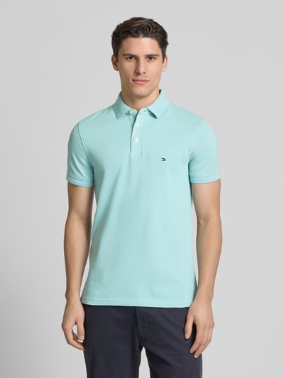 Tommy Hilfiger Koszulka polo o kroju slim fit z wyhaftowanym logo model ‘1985’ Jasnoturkusowy 4