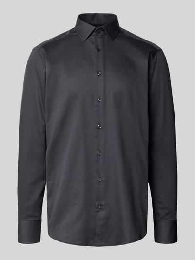Christian Berg Men Regular Fit Businesshemd mit Kentkragen Anthrazit 2