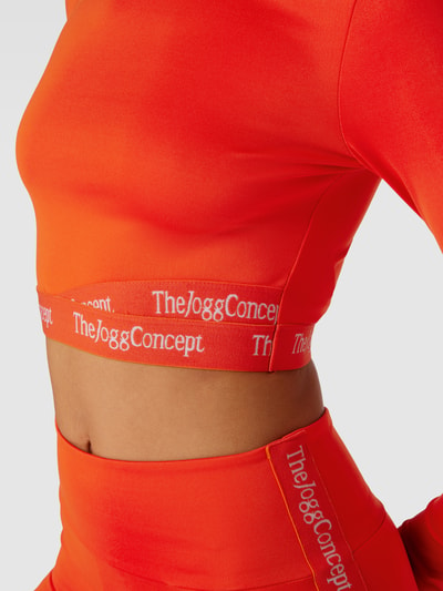 TheJoggConcept Cropped Longsleeve mit Label-Saum Modell 'SABELA' Orange 3