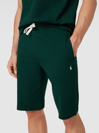 Polo Ralph Lauren Underwear Slim Fit Sweatshorts mit Label-Stitching Modell 'LIQUID' Dunkelgruen 3