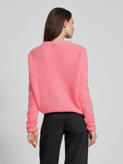 Rich & Royal Gebreide pullover met ronde hals Roze - 5