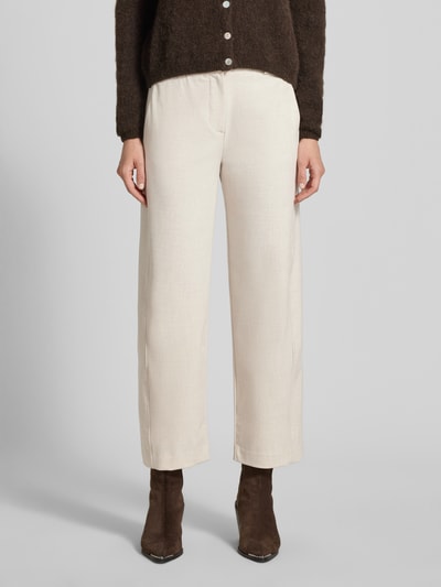 OPUS PANTS Straight Leg Stoffhose mit Paspeltasche am Gesäß Modell 'Mette' Beige 4