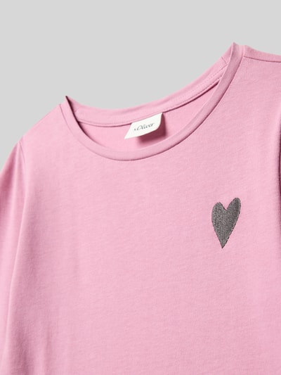 s.Oliver RED LABEL Shirt met lange mouwen in A-lijn van puur katoen Felroze - 2