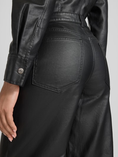 Jake*s Casual Jeans met wijde pijpen en steekzakken Zwart - 3