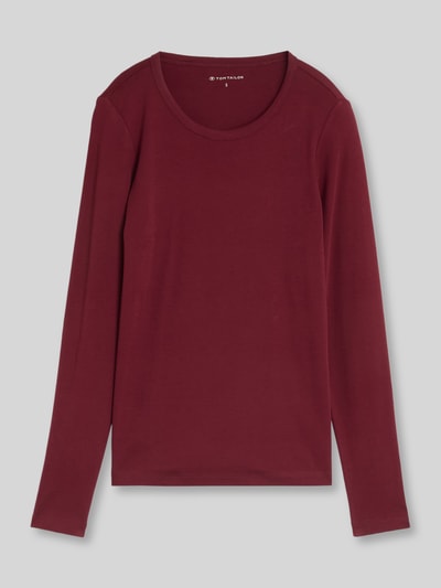Tom Tailor Regular fit shirt met lange mouwen van puur katoen Bordeaux - 2
