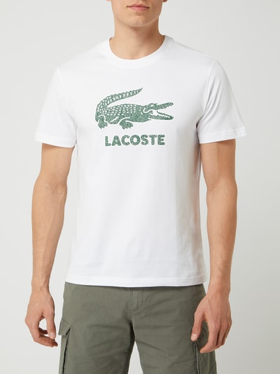 Lacoste Regular Fit T-Shirt mit Logo  Weiss 4