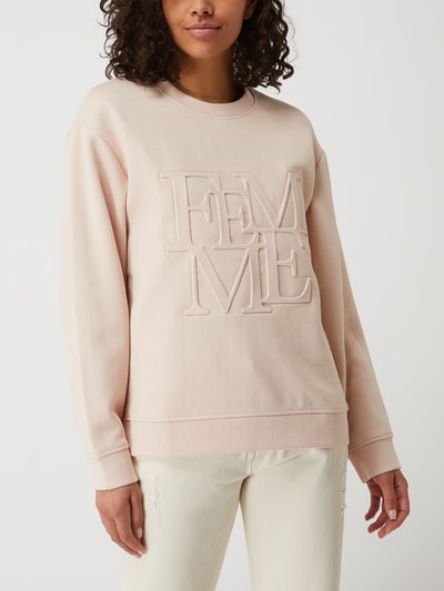 Selected Femme Sweatshirt mit Logo in 3D-Optik Modell 'Jeni'  Apricot 4