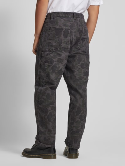 Carhartt Work In Progress Regular fit broek met steekzakken opzij, model 'DUCK' Antraciet - 5