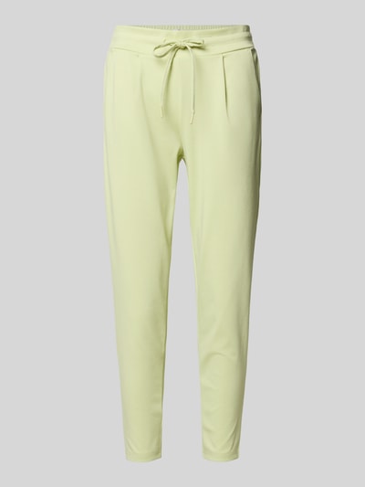 Produktfoto, Sweatpants mit Tunnelzug Modell 'KATE' von ICHI, Damen, Material-Mix mit Viskose-Anteil, Regular-Fit, sanftes Hellgrün, glatte Textur