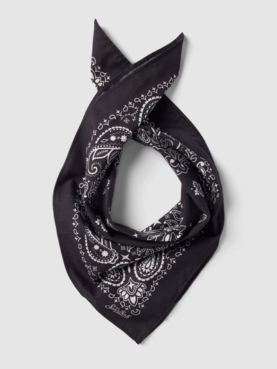 MC2 Saint Barth Schal mit Label-Print Modell 'FOULARD' Black 1