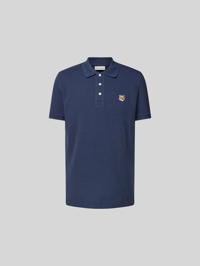 MAISON KITSUNE Poloshirt mit Motiv-Applikation Marine 2