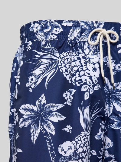 Polo Ralph Lauren Underwear Regular Fit Badehose mit Label-Prints Modell 'TRAVELER' Blau 2