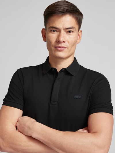 Lacoste Regular Fit Poloshirt mit Label-Patch Modell 'CORE PIQUE' Black 3