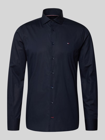Tommy Hilfiger tailored fit zakelijk overhemd van katoenmix Marineblauw - 2