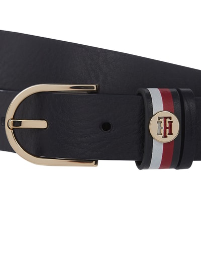 Tommy Hilfiger Ledergürtel mit Logo-Applikation  Marine 2