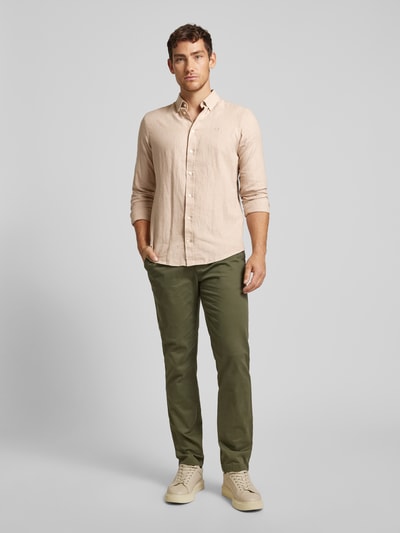 Casual Friday Regular Fit Freizeithemd mit Button-Down-Kragen Modell 'Anton' Camel Melange 1