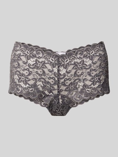 Hanro Maxi-Slip mit französischer Spitze Modell 'Moments' Dunkelgrau 1
