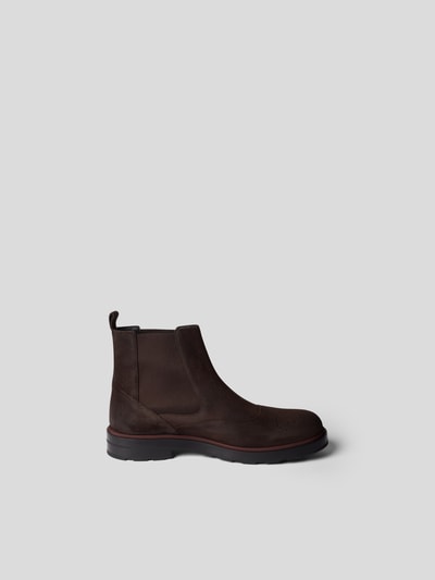 Bally Chelsea Boots mit Lochstickerei Dunkelgrau 6