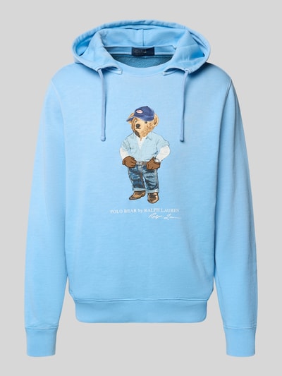 Polo Ralph Lauren Regular Fit Hoodie aus Baumwoll-Mix Jeansblau 2