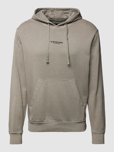 G-Star Raw Hoodie met labelprint Middenbruin - 2