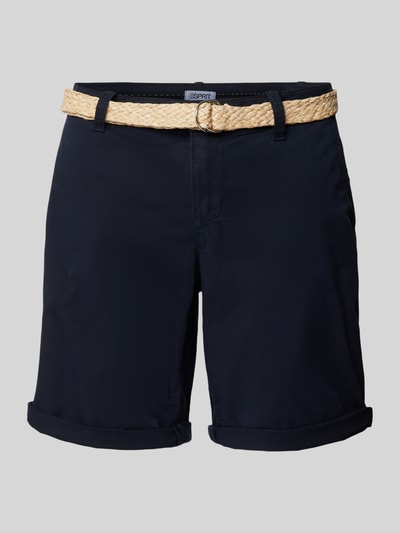 Esprit Regular Fit Shorts mit Gürtel in Flecht-Optik Marine 2