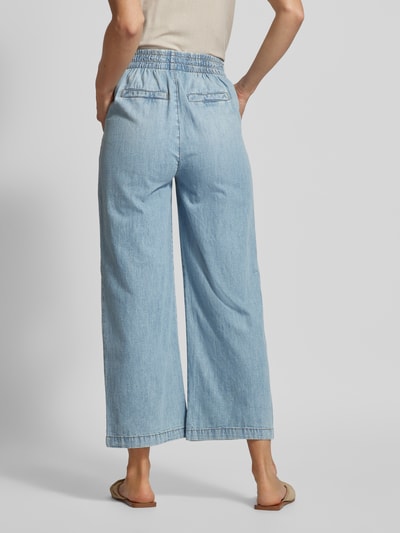 Jake*s Casual Loose Fit Jeans-Culotte mit elastischem Bund Hellblau Melange 5